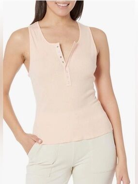 Intimately by Free People Snap-Front Tank Top in Blush Pink